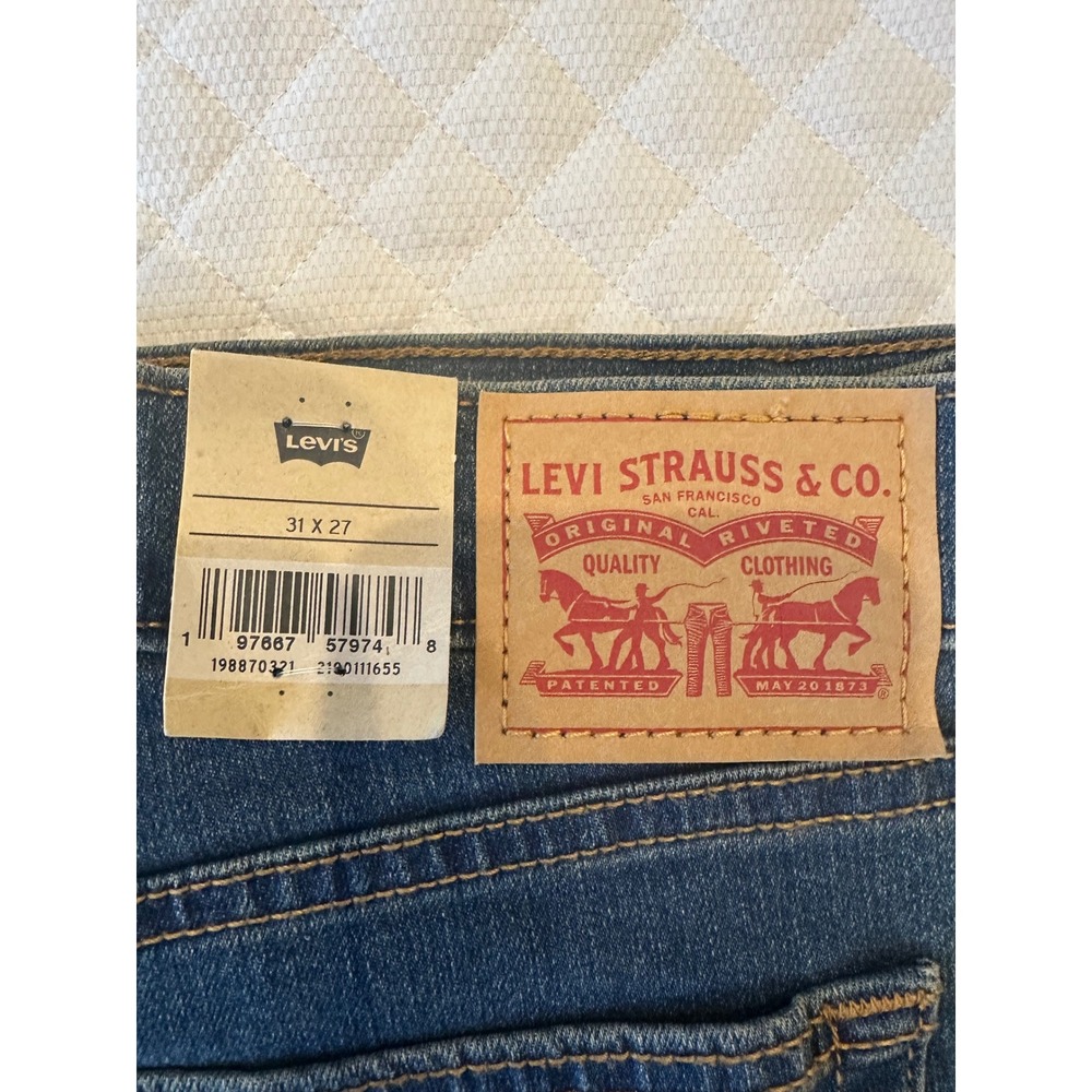 Levis Boyfriend Jeans Womens 31x27 Medium Wash Stretch Denim New - Picture 4 of 8